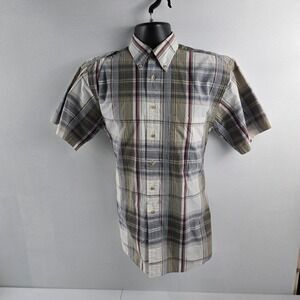 Pendleton‎ short sleeve button down shirt s mens plaid 4235